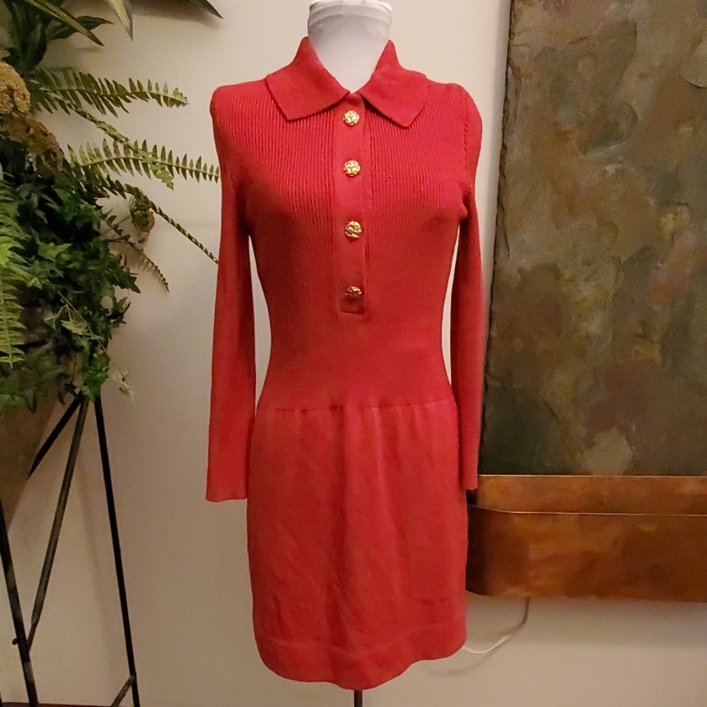 Vintage Castleberry of London/NY Red Knit Dress- 6